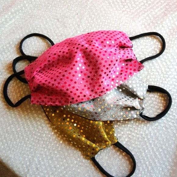 Bling 💖 Face Mask with Felt Filter - Picture 2 of 9